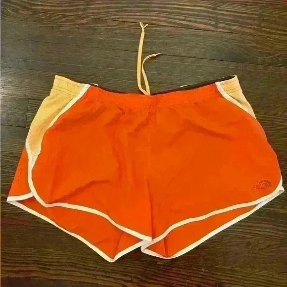 The North Face Pants - The North Face Shorts Womens Sz Large Orange Training Running Elastic Drawstring